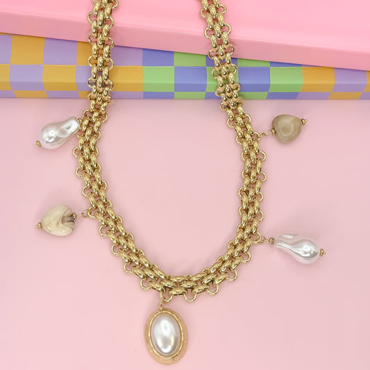 Pearl Drama Necklace
