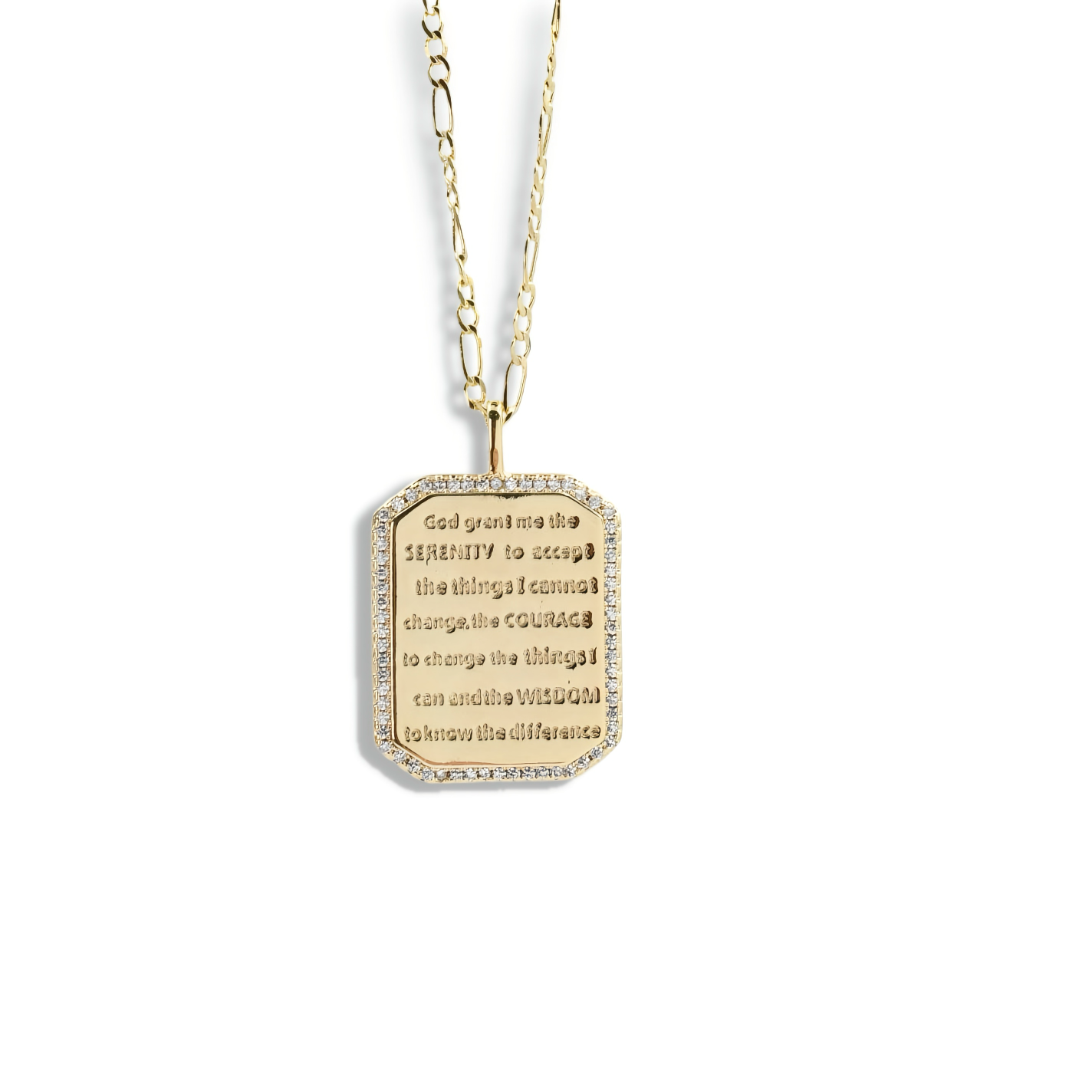 God Grant me Serenity Necklace Gold N13