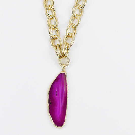 Purple Drift Pendant Necklace