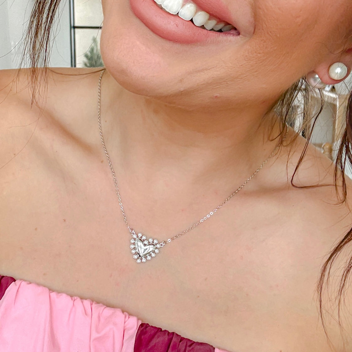 Cute Love Silver Necklace