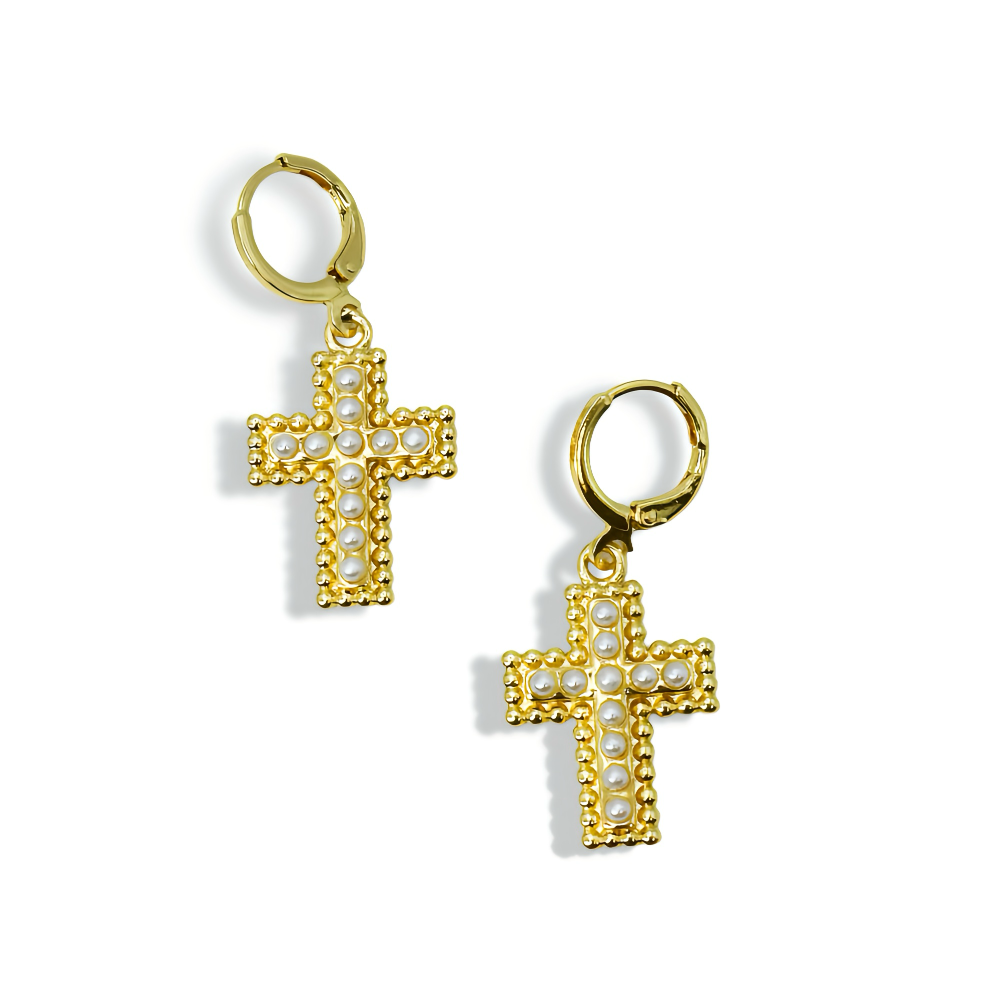 Pendant Cross Earring