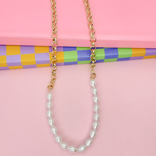 Pearl Pop Gold  Necklace