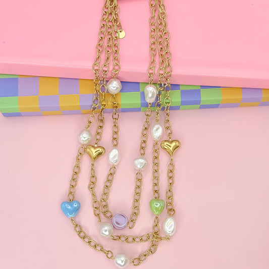 Heart Parade layered Necklace
