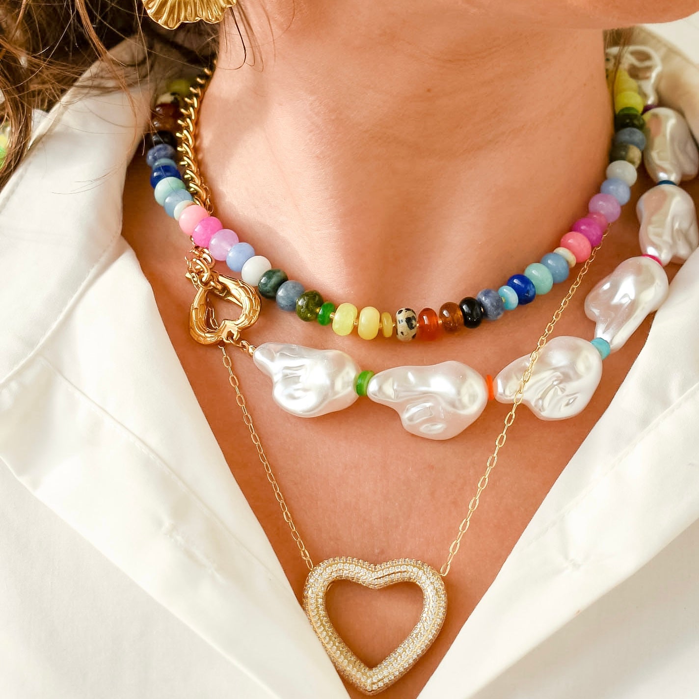 Shades of Fun Gemstone Necklace