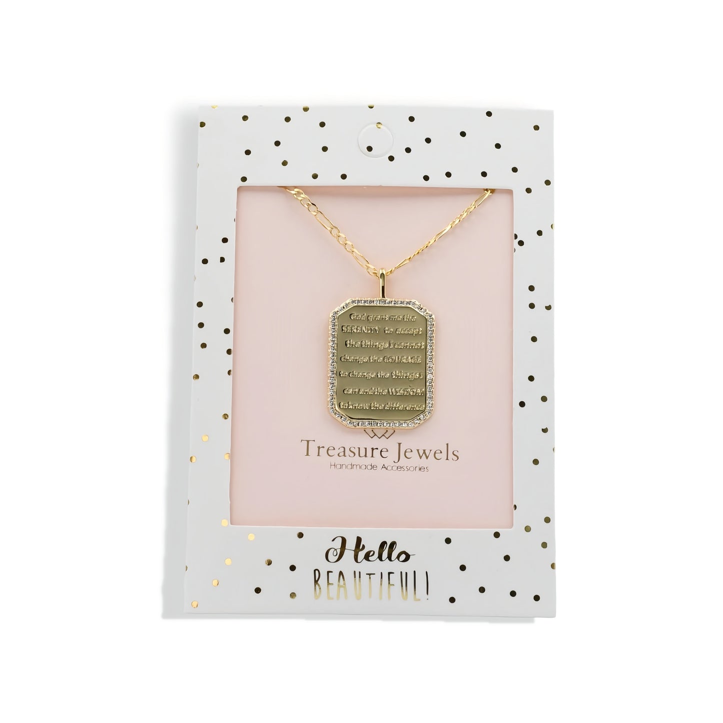 God Grant me Serenity Necklace Gold N13