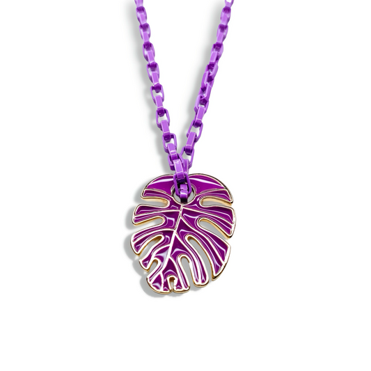 Purple Palm Necklace
