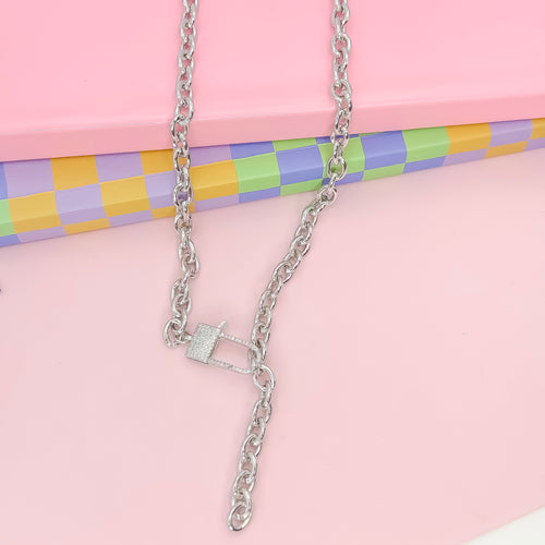 Bold Moves Chain Silver Necklace