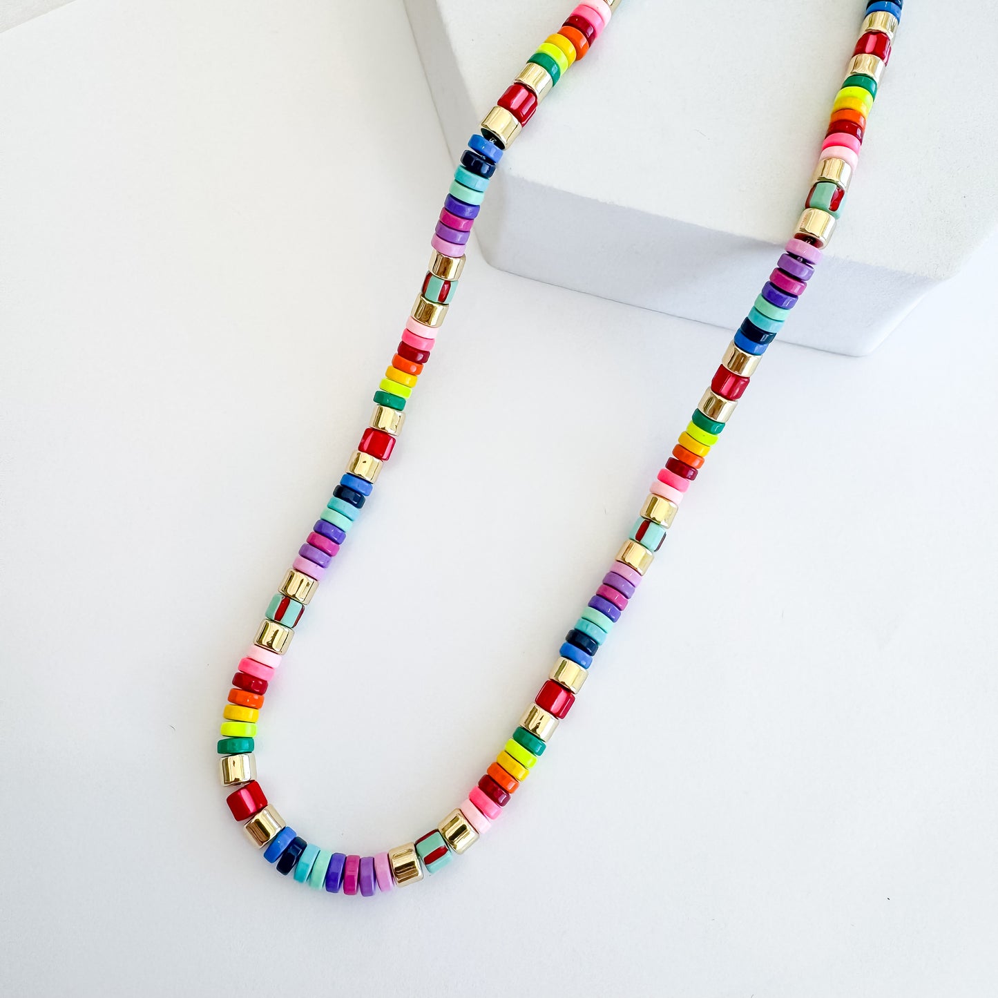 Rainbow Tile Necklace