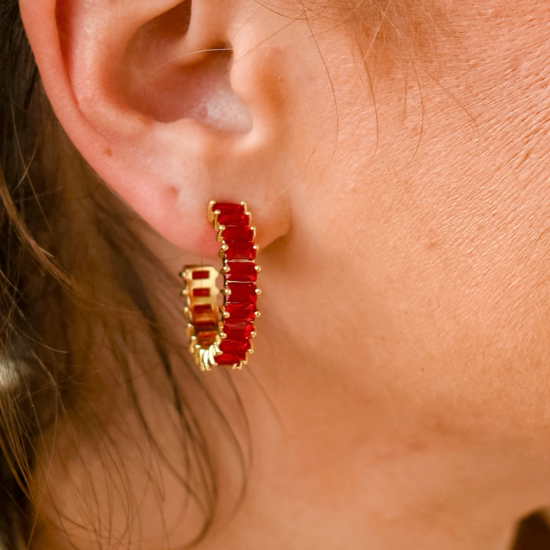 Ruby Luxe Hoops