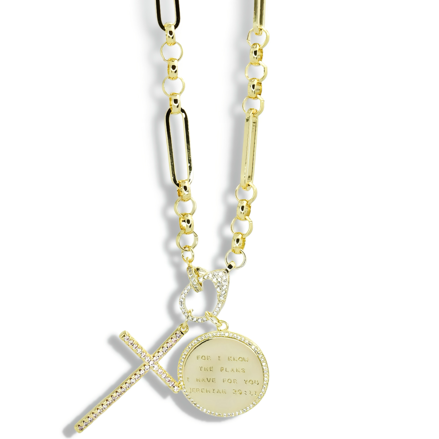 Jeremiah 29:11 with Cross Gold