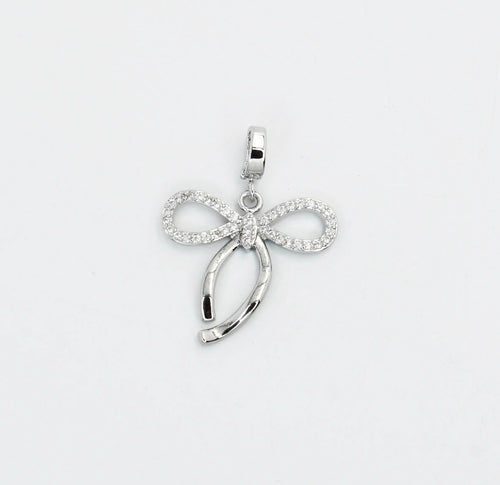 Bow Tie Silver Charm CH-62