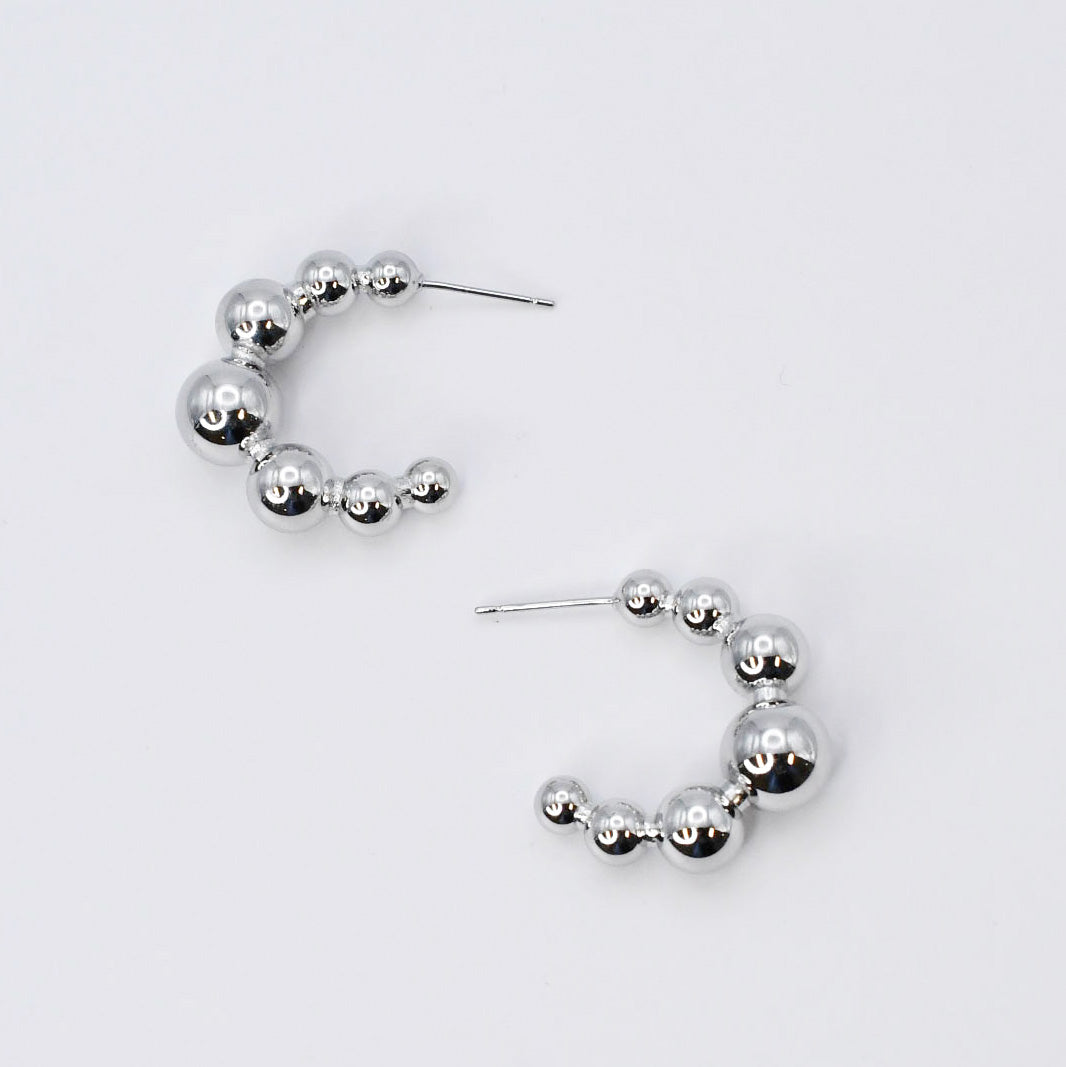 Bubble Hoop Silver