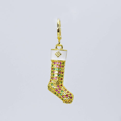 Christmas Gold Stocking Boot CH-370