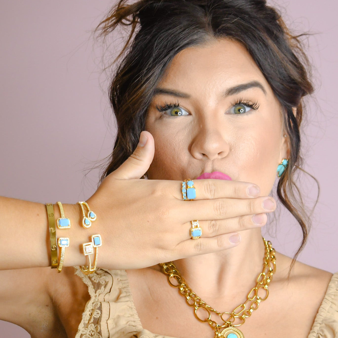 Turquoise Spark Cuff