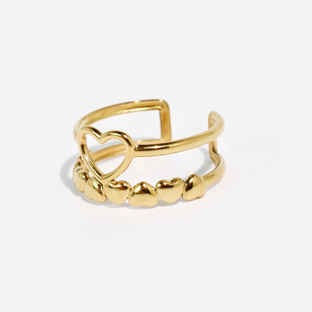 Double Heart Ring
