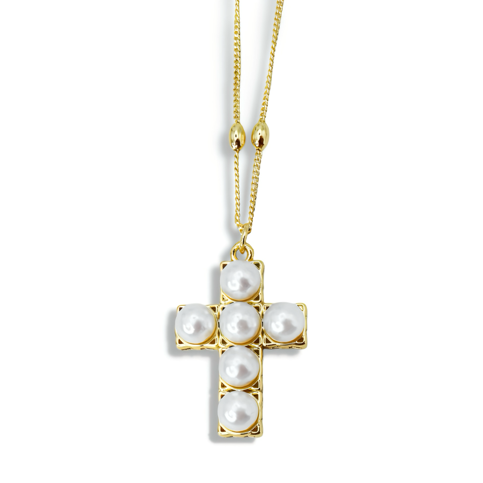 Pearl Cross Necklace