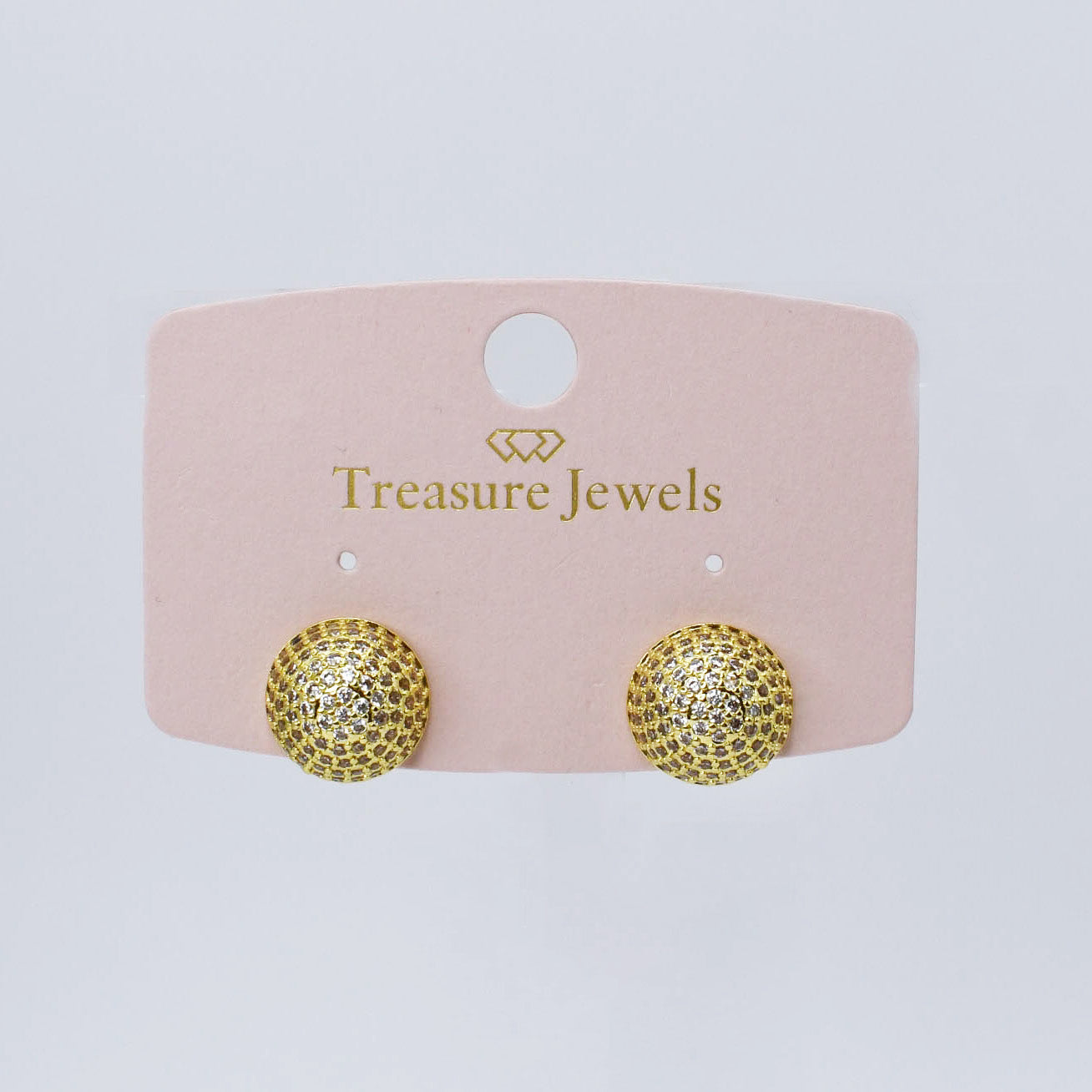 Glitter Bead Stud Gold