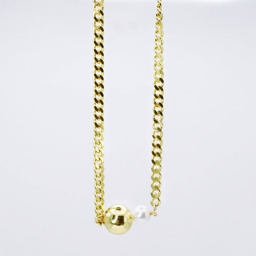 Golden Pearl Necklace