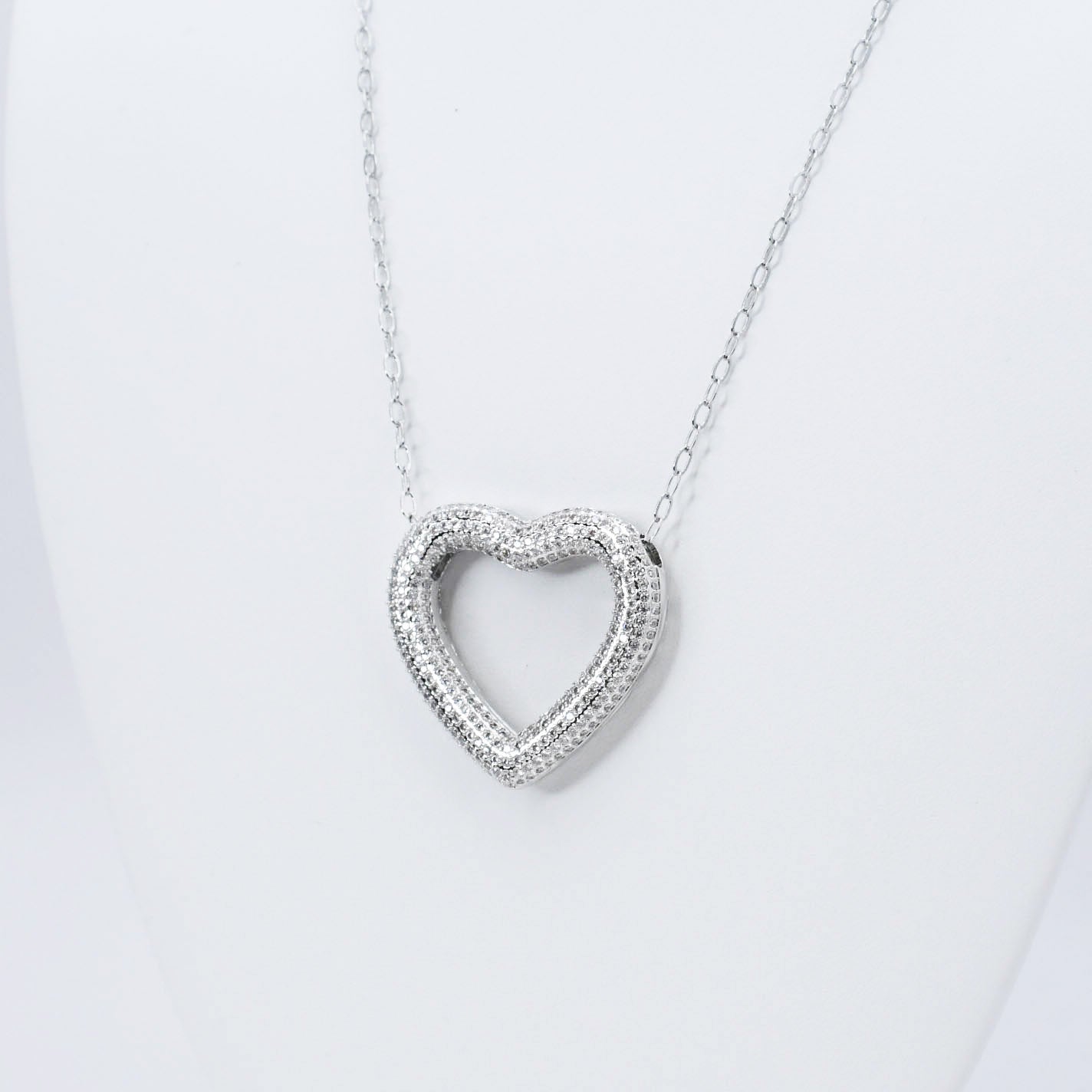 Heart OutlineSilver Necklace