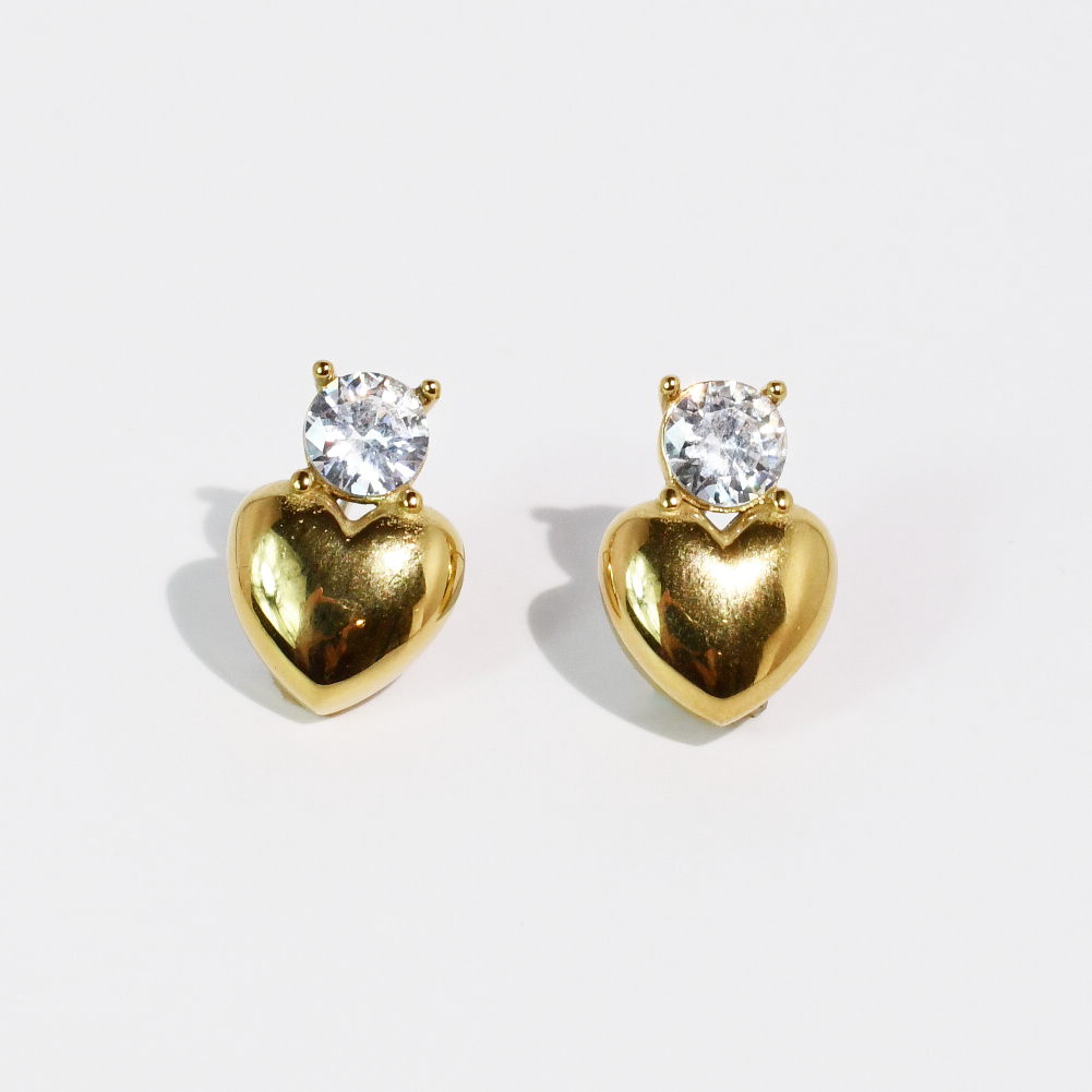 Heart Pop Studs