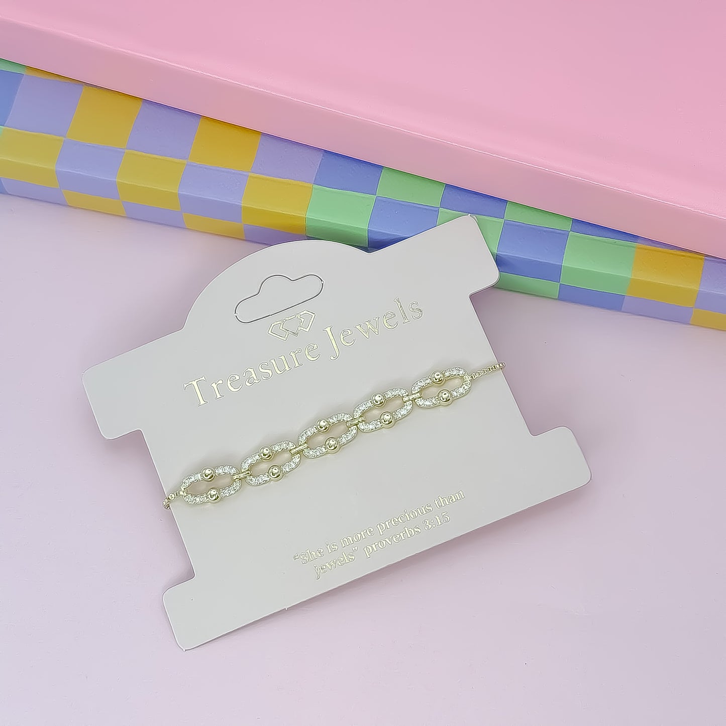 Sparkle Link Gold Bracelet