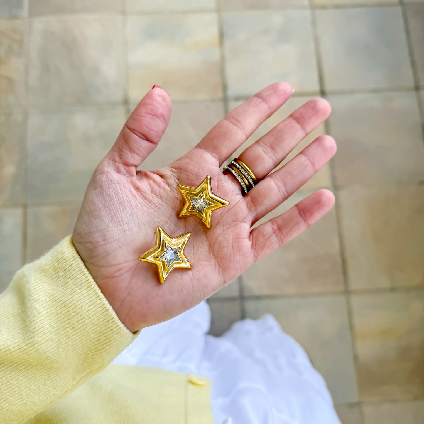 Mix Metal Star Stud