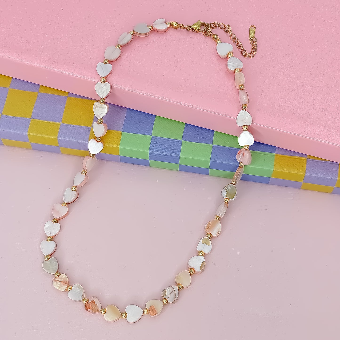 Multi Heart Stone Necklaces