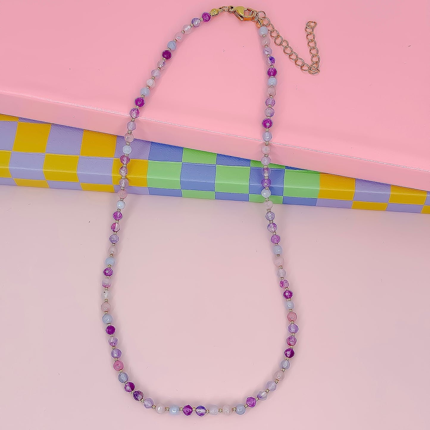 Candy Bead Dainty Gemstone Necklace