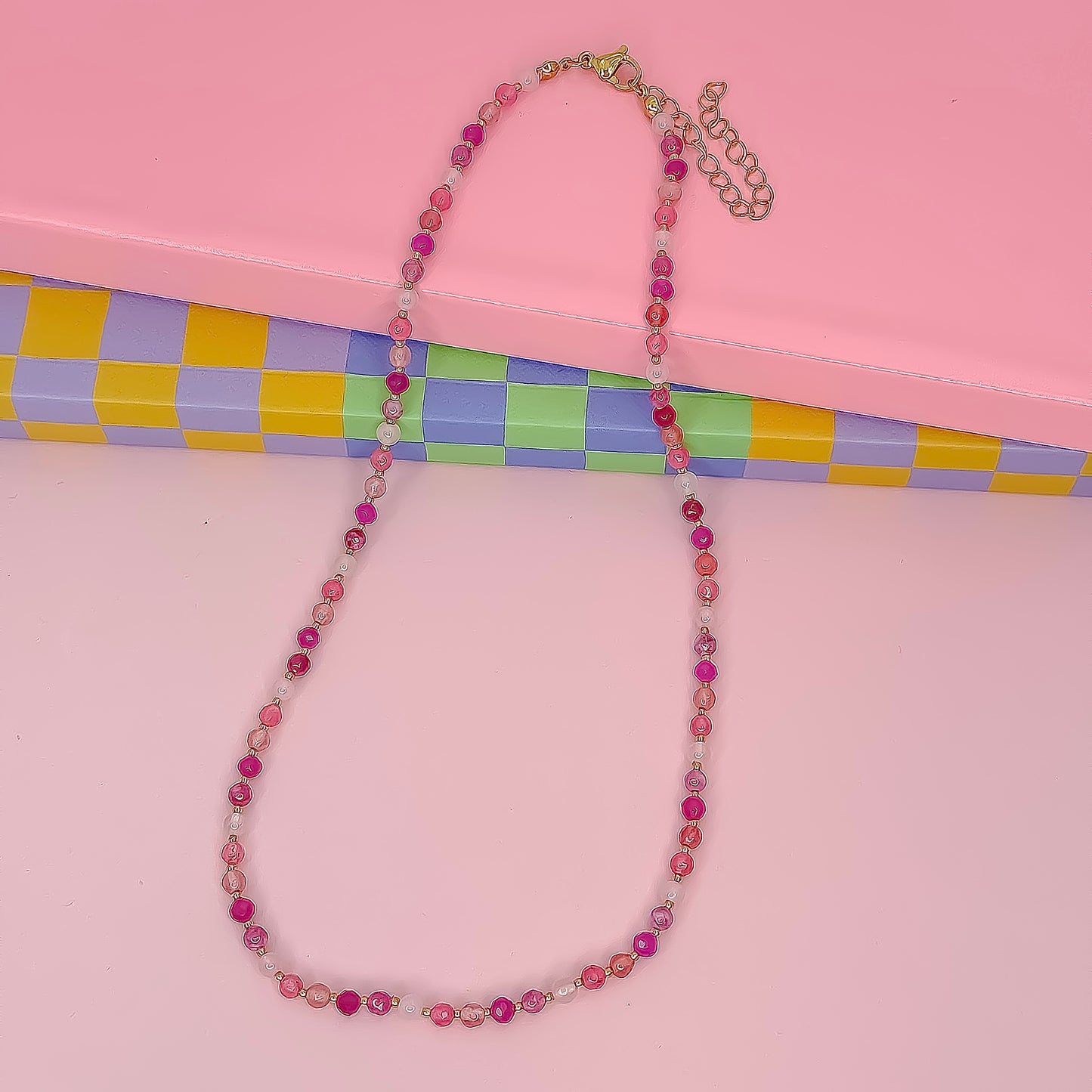 Candy Bead Dainty Gemstone Necklace