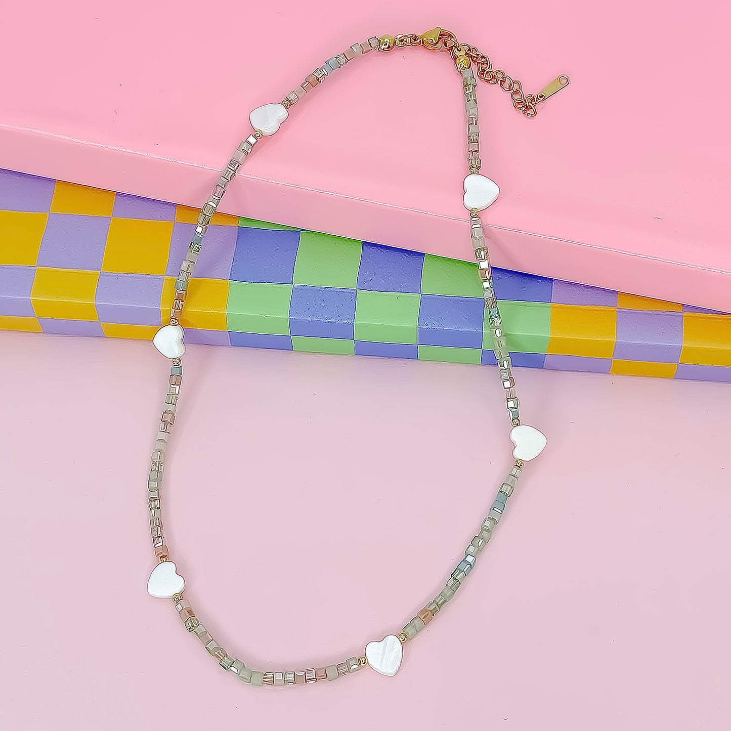 Heart Parade Beaded Necklace