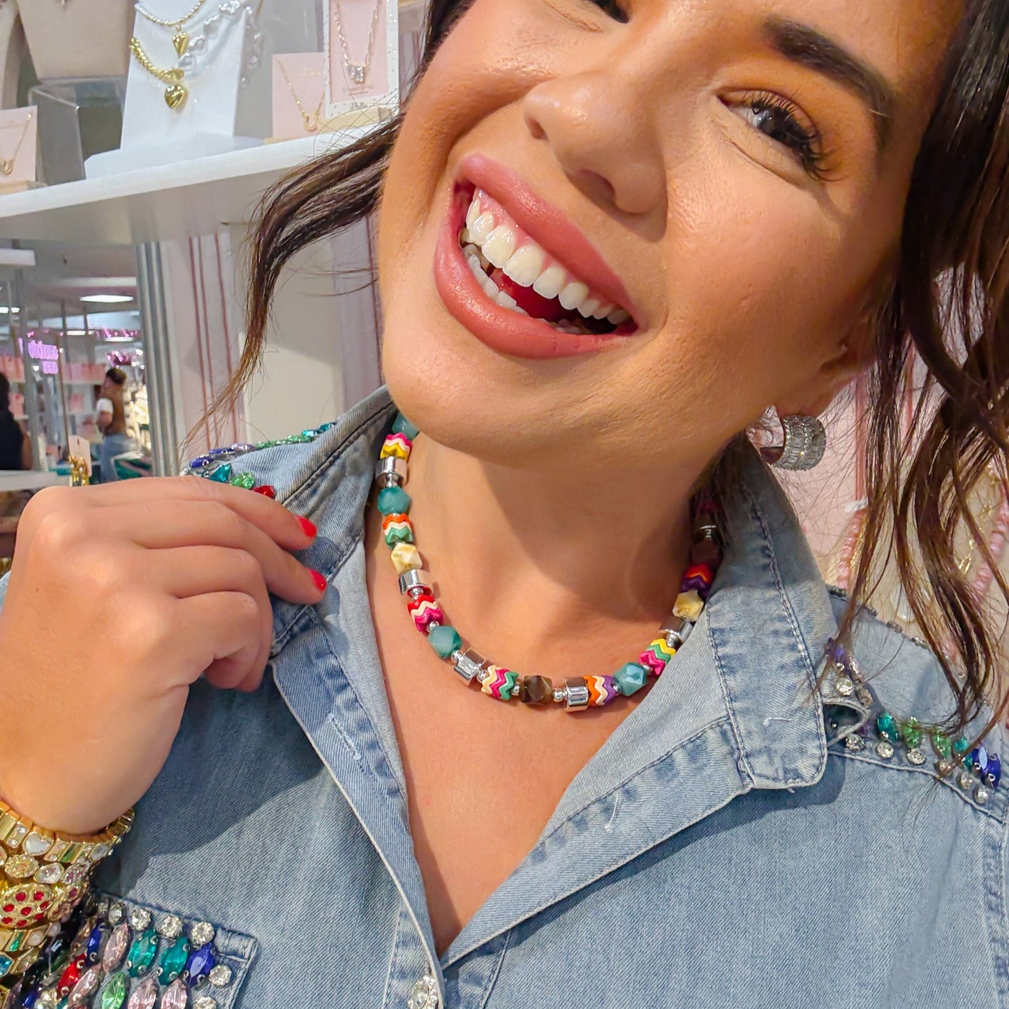 Electric Chic Silver Necklace