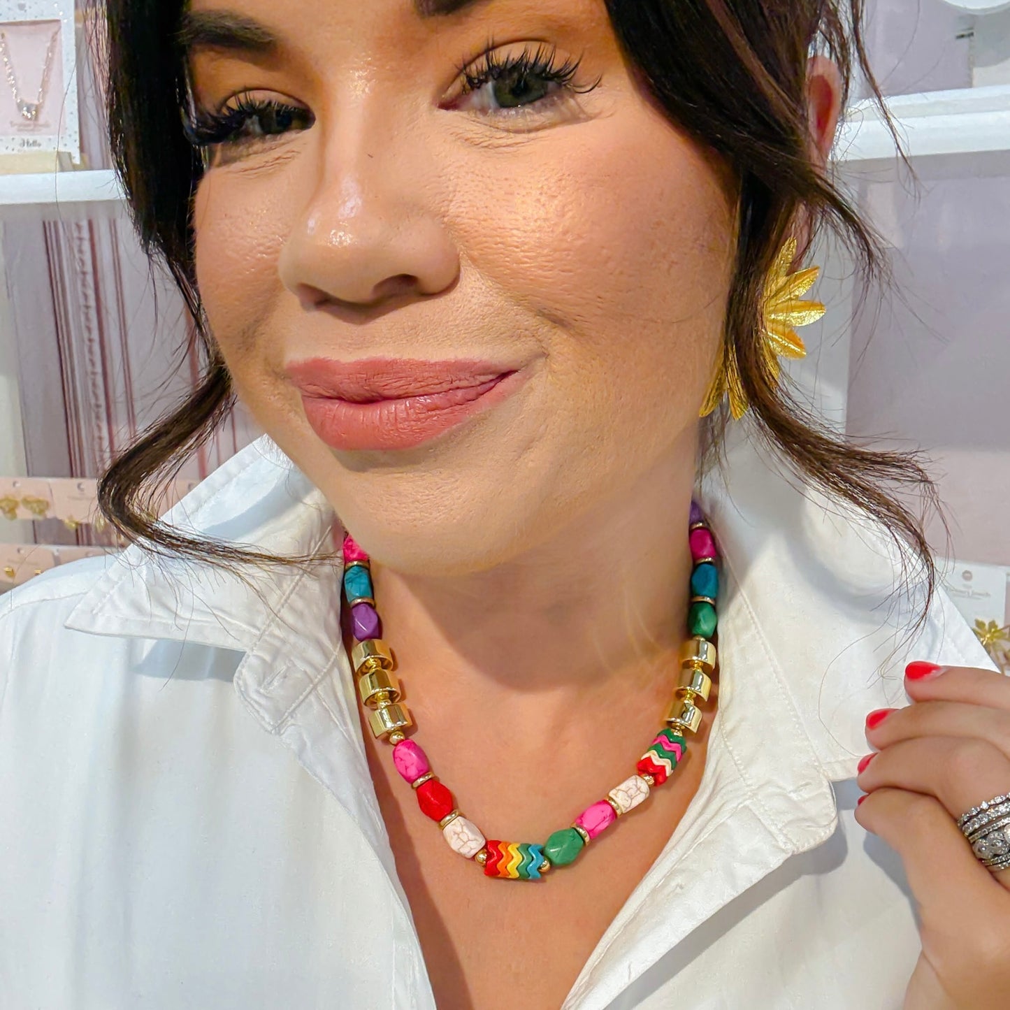 Color Party Gold Necklace