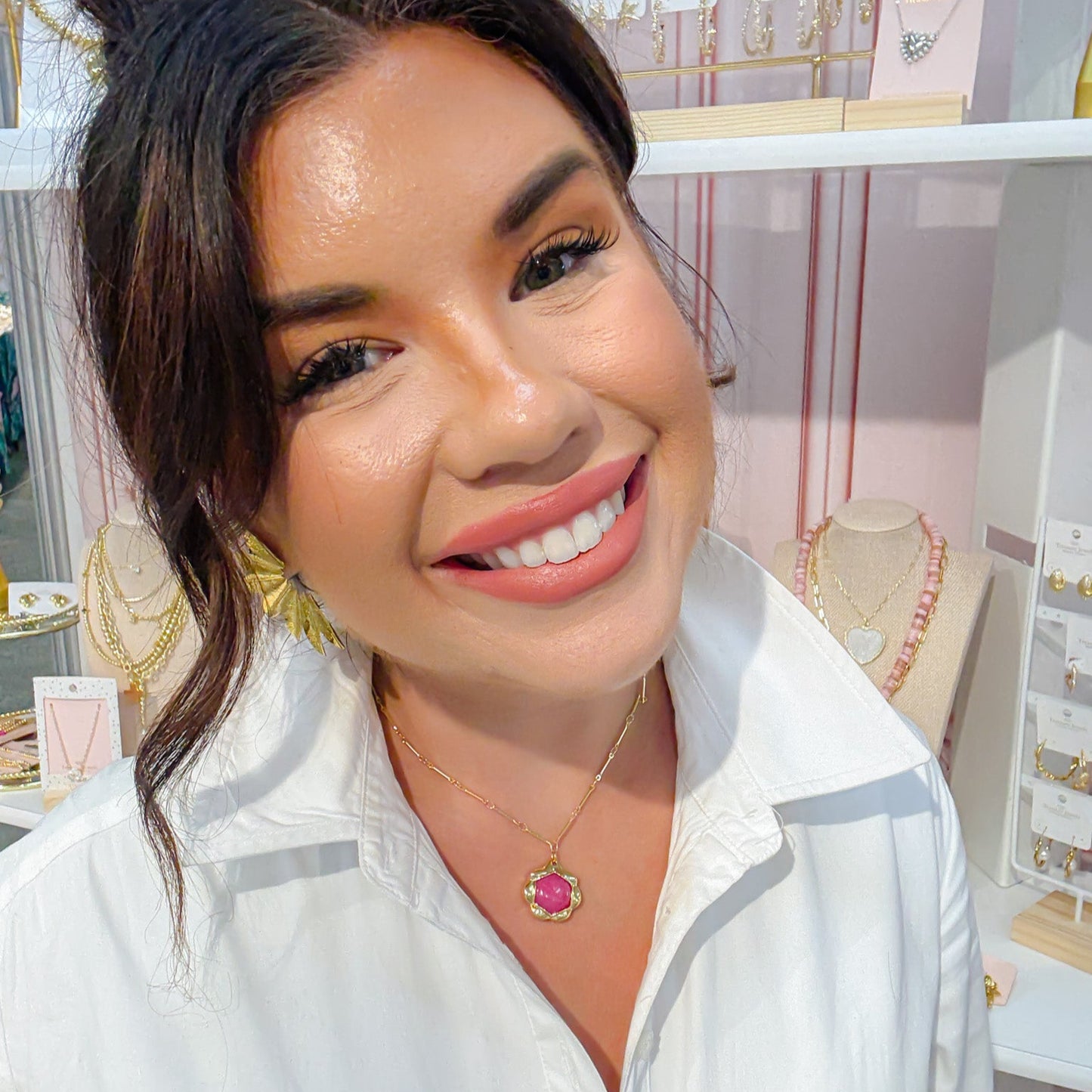 Pink Petal Kiss Necklace