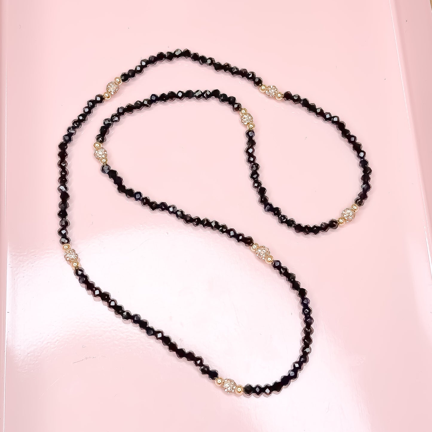 Black Glimmer Wrap Bracelet