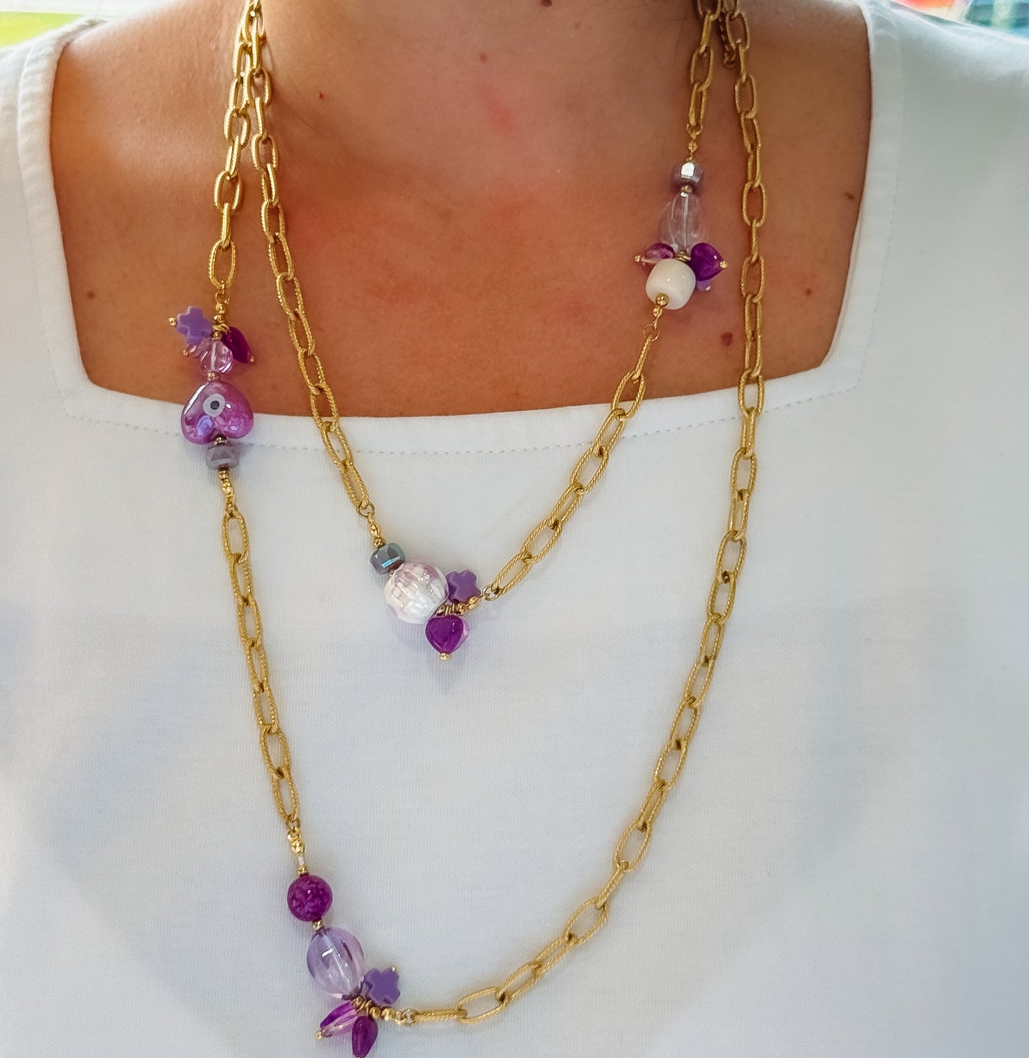 Lady Lavender Layered Necklace