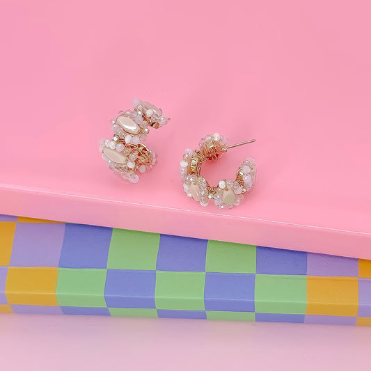 Nude Summer Beaded Hoop