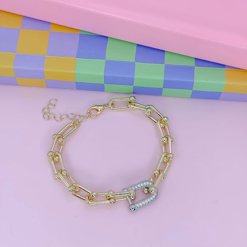 Lock It in Gold/Silver Bracelet