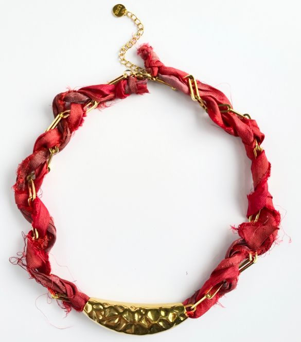 Brick Red Scarlet Twist Collar