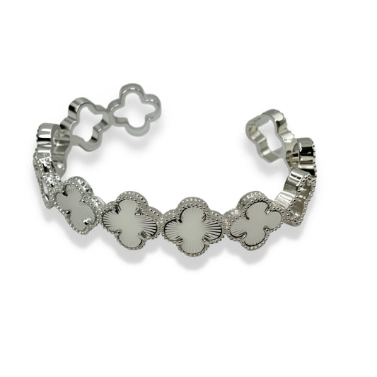 Multi Amelia Silver Bangle