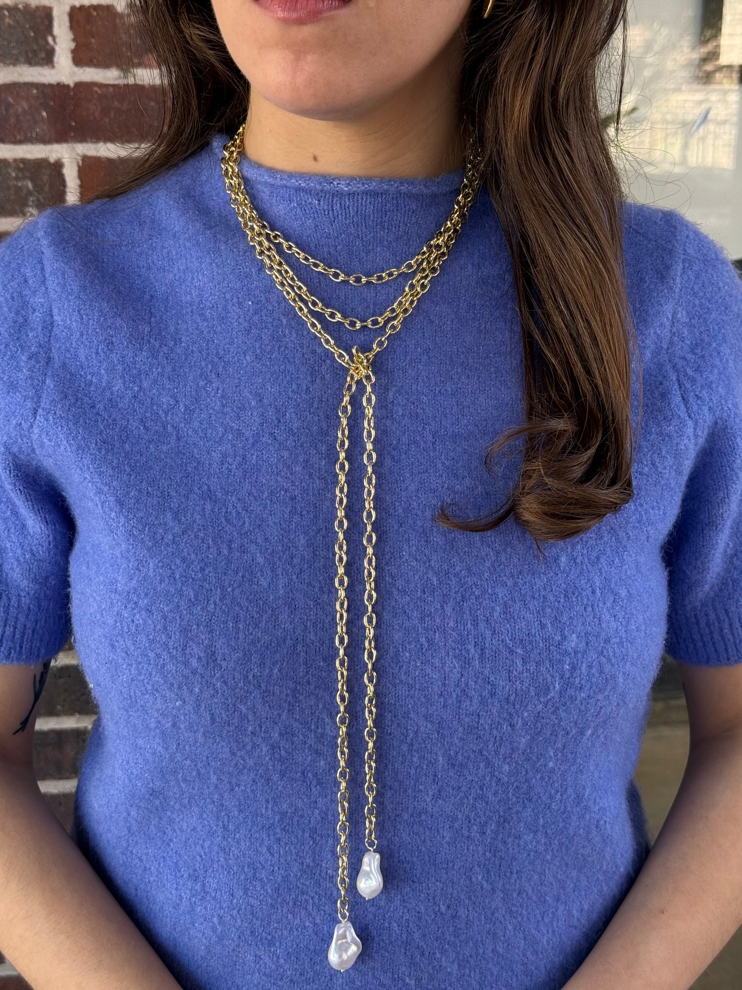 Pearl Lariat Necklace