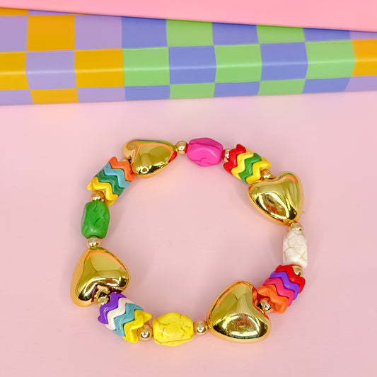 Heart Pop Gold Bracelet