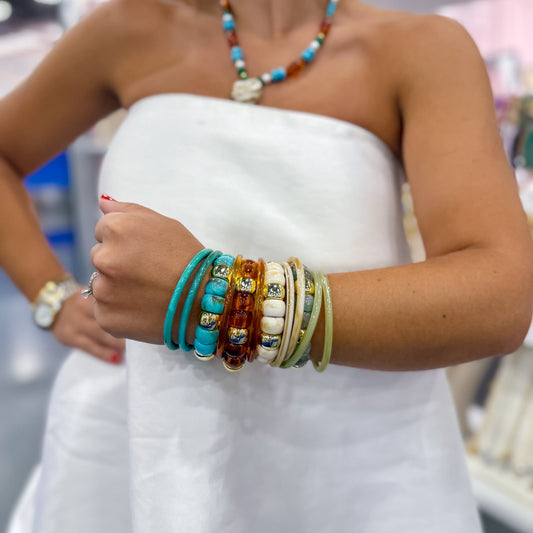 Pretty Comes Easy Three Piece Bracelet Set