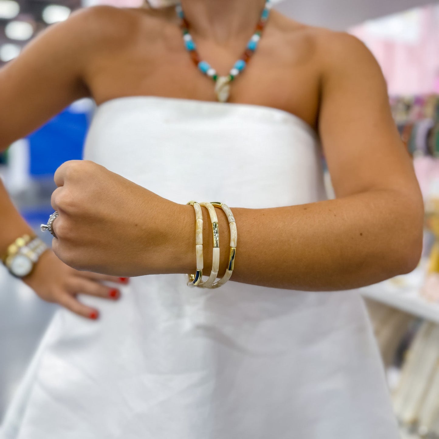 Dainty Glam Stretch Bracelet Set