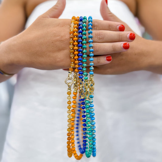 Just What You Need Beaded Gemstone Necklace