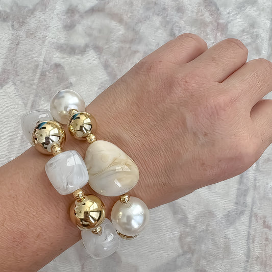 Neutral Girly Bracelet Stack