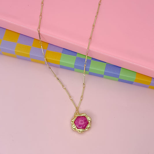 Pink Petal Kiss Necklace