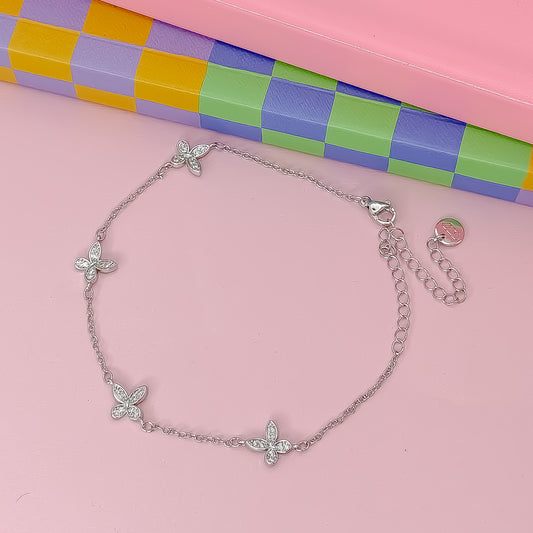 Petite Botanique Silver Anklet