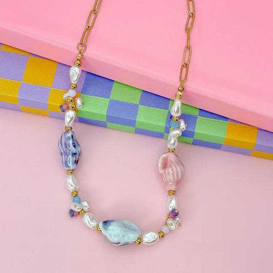 Pastel Paradise Beaded Necklace