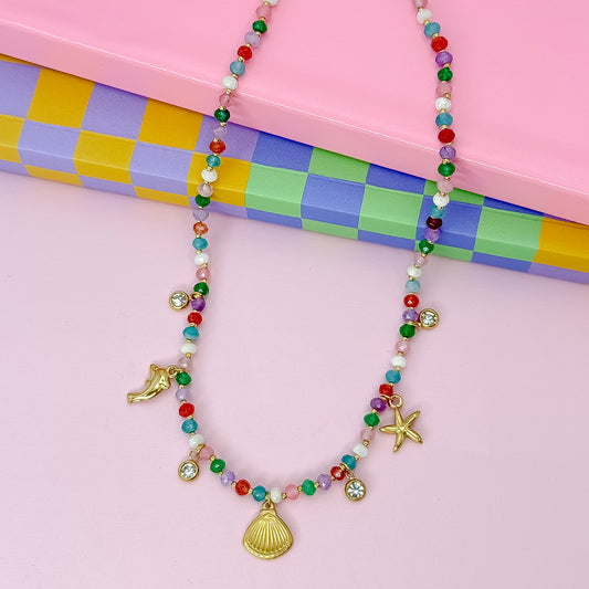 Pack Your Bags Beaded Necklace