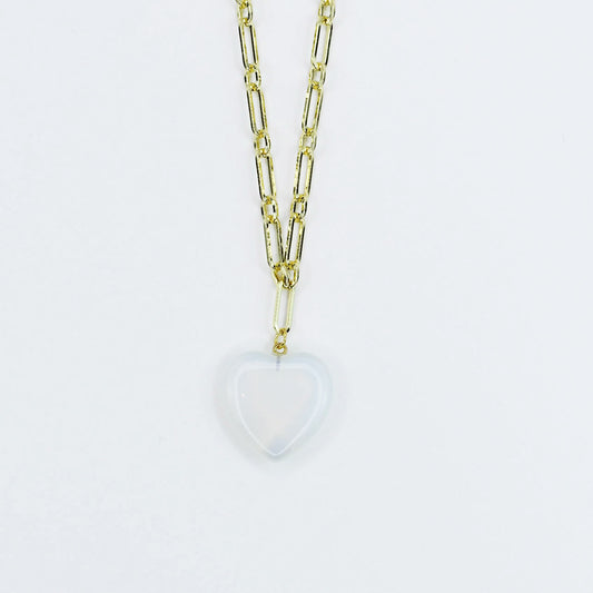 Iridescent Heart Necklace